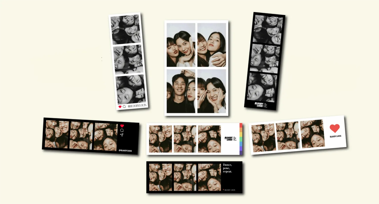 Exemples d'impressions personnalisées Booth
